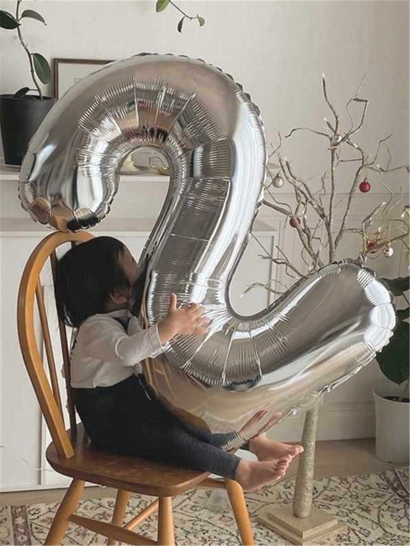 Globo Número 32 plg Plateado