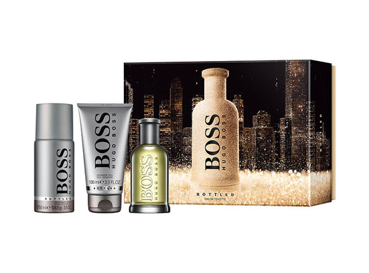 HUGO BOSS ESTUCHE BOSS BOTTLED PARA HOMBRE EDT 100 ML + DEO SPRAY 150 ML + SHOWER GEL