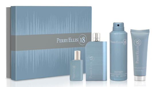 PERRY ELLIS 18 MEN EDT (M) / 4 PC SP 100 ML; BS 200 ML; SG 90 ML; SP 7.5 ML