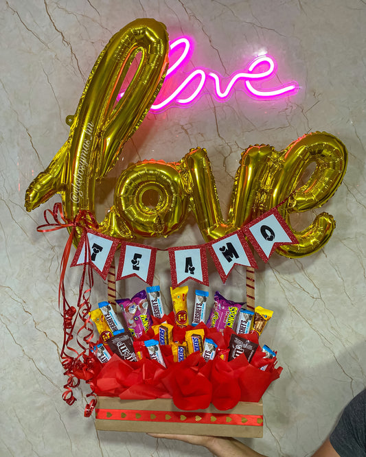 Love chocolate arrangement