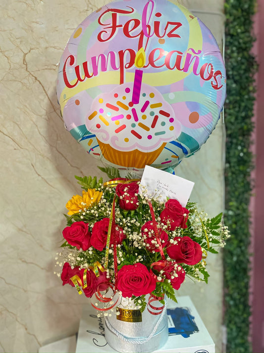 joyeux Birthday Box Balloon